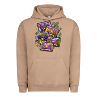 Pigment Burro mardi gras cassette tapes Urban Hoodie - MaliasSmallBusiness