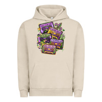 Pigment French Oak mardi gras cassette tapes Urban Hoodie - MaliasSmallBusiness