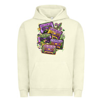 Pigment Pistachio mardi gras cassette tapes Urban Hoodie - MaliasSmallBusiness