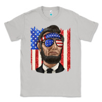 Moon Dust American flag with lincoln Classic Tee - texasbilliewilder