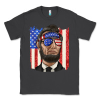 Smoke American flag with lincoln Classic Tee - texasbilliewilder