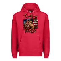 Cardinal Cowboy Up Rodeo Bucking Bronco Premium Hoodie - Jasminsmagicworld