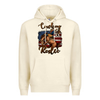 Sandshell Cowboy Up Rodeo Bucking Bronco Premium Hoodie - Jasminsmagicworld