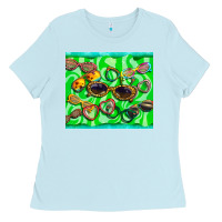 Baby Blue sunglasses Ladies Tee - BarkalooDesign