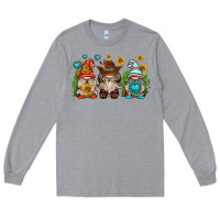 Heather Grey western gnomies Long Sleeve Tee - texasbilliewilder