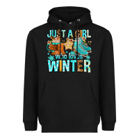 Black just a girl who loves winter Heavyweight Hoodie - FaDigitalArtStudio
