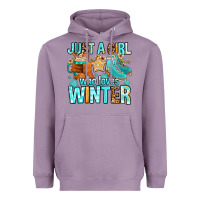 Lavender just a girl who loves winter Heavyweight Hoodie - FaDigitalArtStudio