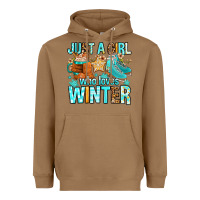 Toasted Coconut just a girl who loves winter Heavyweight Hoodie - FaDigitalArtStudio