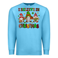 Ocean Blue i believe in christmas Premium Sweatshirt - AdoDesignShop
