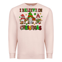Pale Pink i believe in christmas Premium Sweatshirt - AdoDesignShop
