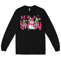 Black pink christmas let it snow Long Sleeve Tee - Zillion Design Studio