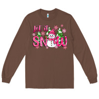 Chestnut pink christmas let it snow Long Sleeve Tee - Zillion Design Studio