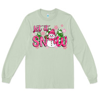 Matcha pink christmas let it snow Long Sleeve Tee - Zillion Design Studio