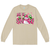 Mushroom pink christmas let it snow Long Sleeve Tee - Zillion Design Studio