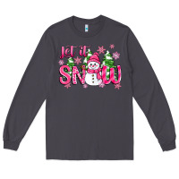Smoke pink christmas let it snow Long Sleeve Tee - Zillion Design Studio