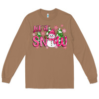 Toasted Coconut pink christmas let it snow Long Sleeve Tee - Zillion Design Studio