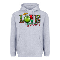 Heather Grey love summer Heavyweight Hoodie - CowhideDigitalArt