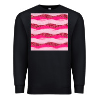 Black valentines day glitter and leopard seamless pattern Premium Sweatshirt - BundleAndBundleShop
