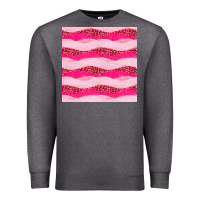Charcoal Heather valentines day glitter and leopard seamless pattern Premium Sweatshirt - BundleAndBundleShop