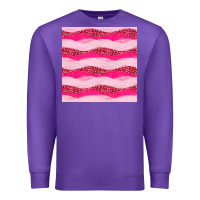 Purple valentines day glitter and leopard seamless pattern Premium Sweatshirt - BundleAndBundleShop