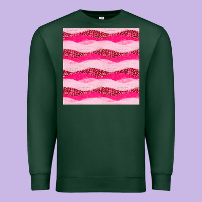 Valentines Day Glitter And Leopard Seamless Pattern Premium Sweatshirt Designed By Bundleandbundleshop