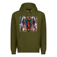 Army Green Lady of Guadalupe 4th of july Premium Hoodie - Jasminsmagicworld