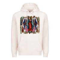 Pale Pink Lady of Guadalupe 4th of july Premium Hoodie - Jasminsmagicworld