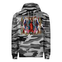 Slate Camo Lady of Guadalupe 4th of july Premium Hoodie - Jasminsmagicworld