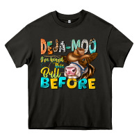 Asphalt Deja Moo I've Heard Tih Bull Before Heavy Core Tee - CowhideDigitalArt