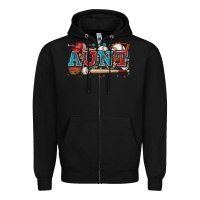 Black aunt baseball Zipper Hoodie - Zillion Design Studio