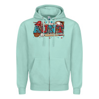Aunt Baseball Zipper Hoodie | Teevron