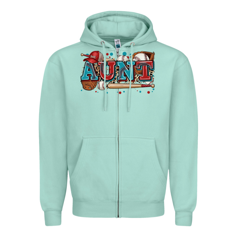 Aunt Baseball Zipper Hoodie by Zillion Design Studio | Teevron