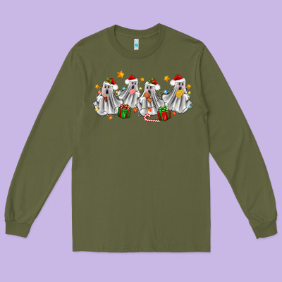 Long Sleeve Tee pantasmas ghost christmas