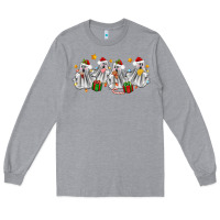 Heather Grey pantasmas ghost christmas Long Sleeve Tee - Zillion Design Studio