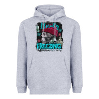 Heather Grey literally freezing skull Heavyweight Hoodie - FaDigitalArtStudio