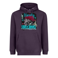 Plum literally freezing skull Heavyweight Hoodie - FaDigitalArtStudio
