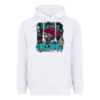 White literally freezing skull Heavyweight Hoodie - FaDigitalArtStudio