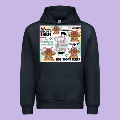 Cow Farm Life Urban Hoodie Designed By Maliassmallbusiness