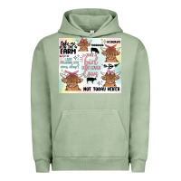 Pigment Oil Green cow farm life Urban Hoodie - MaliasSmallBusiness