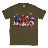 Army Green American gnomes with sunflowers Classic Tee - texasbilliewilder