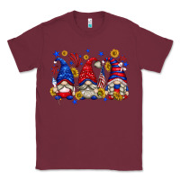 Burgundy American gnomes with sunflowers Classic Tee - texasbilliewilder