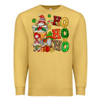 Antique Gold ho ho ho christmas latte with gnomies Premium Sweatshirt - AdoDesignShop