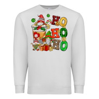 Dove Grey ho ho ho christmas latte with gnomies Premium Sweatshirt - AdoDesignShop