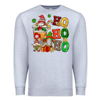Heather Grey ho ho ho christmas latte with gnomies Premium Sweatshirt - AdoDesignShop