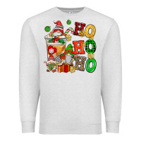 Oatmeal Heather ho ho ho christmas latte with gnomies Premium Sweatshirt - AdoDesignShop