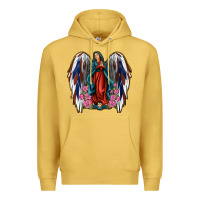 Antique Gold Angel Wing Lady of Guadalupe 4th of July Premium Hoodie - Jasminsmagicworld