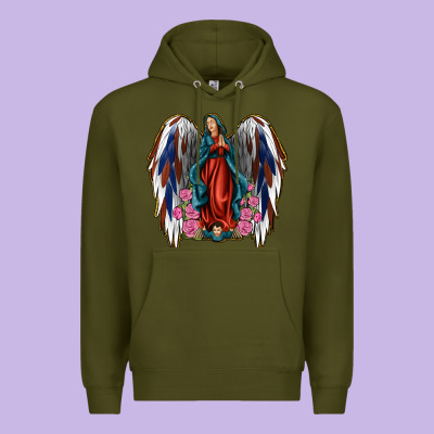 Angel Wing Lady Of Guadalupe 4th Of July Premium Hoodie Designed By Jasminsmagicworld