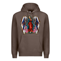 Coffee Angel Wing Lady of Guadalupe 4th of July Premium Hoodie - Jasminsmagicworld