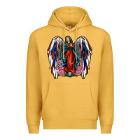 Mustard Angel Wing Lady of Guadalupe 4th of July Premium Hoodie - Jasminsmagicworld