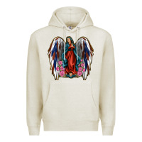 Oatmeal Heather Angel Wing Lady of Guadalupe 4th of July Premium Hoodie - Jasminsmagicworld